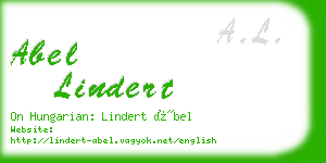 abel lindert business card
